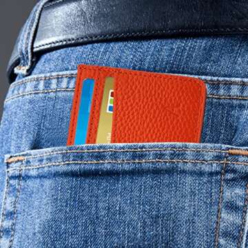 Aphrona Leather 3-Pocket Slim Card Holder - Stylish & Functional