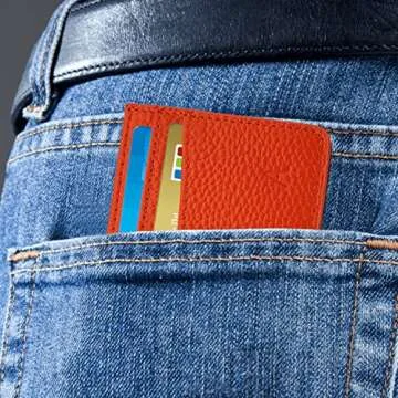 Aphrona Leather 3-Pocket Slim Card Holder - Stylish & Functional