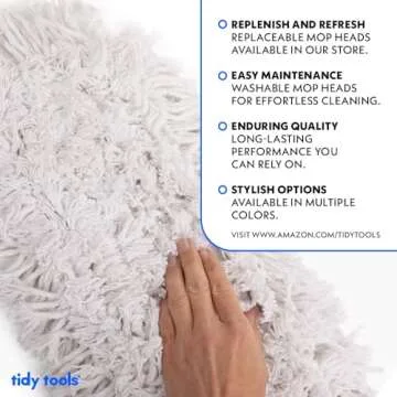 Tidy Tools Commercial Dust Mop & Floor Sweeper, 36 in. Dust Mop for Hardwood Floors, Cotton Reusable Dust Mop Head, Wooden Broom Handle, Industrial Dry Mop for Floor Cleaning & Janitorial Supplies…