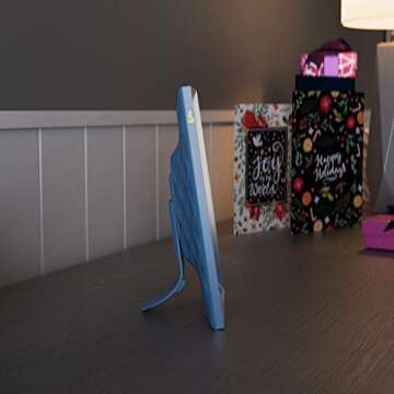 Lola Smart Digital Picture Frame 8 Inch, Share Moments Instantly via E-Mail or App - Blueberry