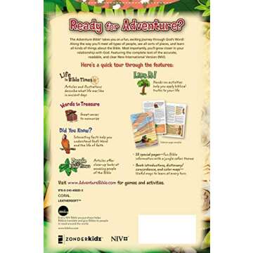 NIV, Adventure Bible, Leathersoft, Coral, Full Color