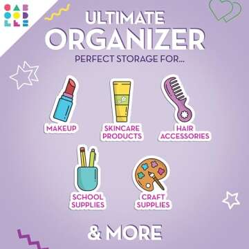 Caboodles On-The- Go Girl, Seafoam Over Lavender, 1 Count (Pack of 1)