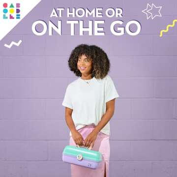 Caboodles On-The- Go Girl, Seafoam Over Lavender, 1 Count (Pack of 1)