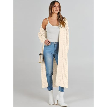 Caracilia Women's Long Cardigan Sweater for Fall 2024