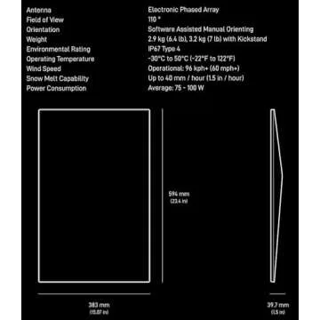 Starlink Gen 3 Ultimate Portable WiFi Router - Elegant Design, High Speed, Low Latency Travel Router, starlink Router WiFi 6, Satelital Connectivity, Ideal for RV & Mesh Systems