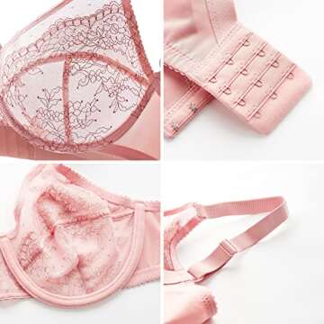 Stylish Lace Underwire Minimizer Bra for Women