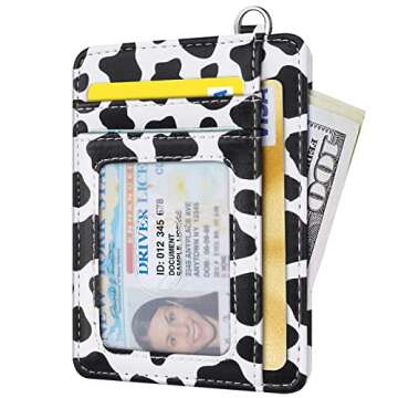 Coco Rossi Slim Front Pocket Wallet RFID ID Card Holder Cute Small Wallet with Keychian for Women,Co...