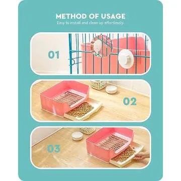 Baffect Rabbit Litter Box Set for Easy Pet Care