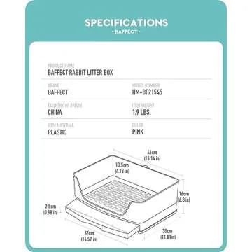 Baffect Rabbit Litter Box Set for Easy Pet Care