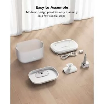 PETLIBRO Cat Water Fountain with Wireless Pump, 2.5L/84oz Dockstream Automatic Pet Water Fountain, Easy to Clean & Assemble, BPA-Free Cat Fountain Water Bowl, Dog Water Dispenser with Two Flow Modes