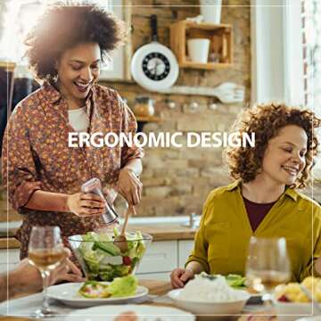 Premium Adjustable Salt and Pepper Shakers by Aelga