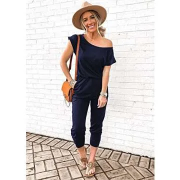 PRETTYGARDEN Women's Off Shoulder Summer Jumpsuit