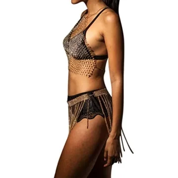 Glitter Rhinestone Halter Tank Top for Women