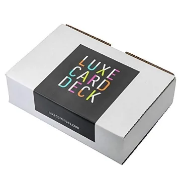 Luxe Dominoes Elegant Playing Card Deck Holder with Cards