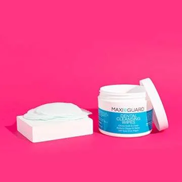 MAXI/GUARD Dental Cleansing Wipes for Dogs, Cats, Horses and Companion Animals (100 Wipes), Light Blue/White