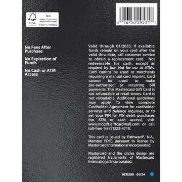 $200 Mastercard Gift Card (plus $6.95 Purchase Fee)