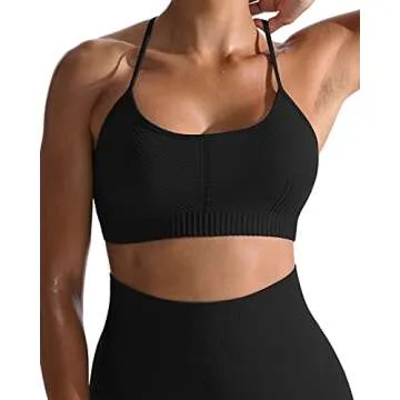 OYS Women's Seamless Black Workout Set - Stylish & Functional Activewear