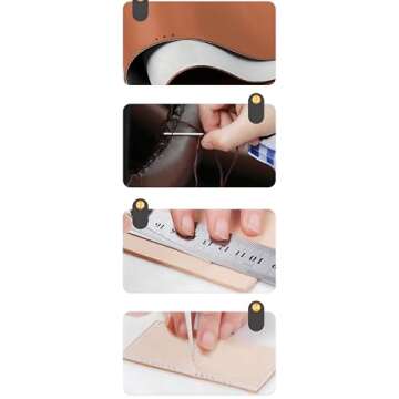 MAGIKON 20-Pack Wooden Handle Leather Stitching Sewing Awl Repair Tool (Round) #1