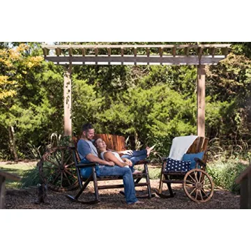 Leigh Country 18" Wagon Wheel in Walnut Finish for Rustic Decor