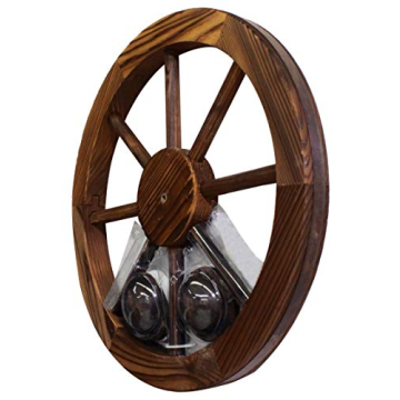 Leigh Country 18" Wagon Wheel in Walnut Finish for Rustic Decor