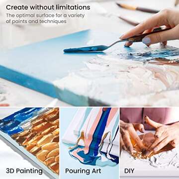 ARTEZA Small Canvases with Easels for Art Projects