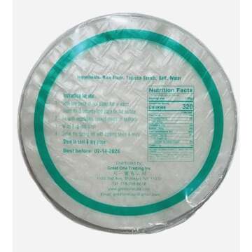 Premium Spring Roll Wrapper, Fresh Rice Paper, Spring Roll Wrappers (16cm)