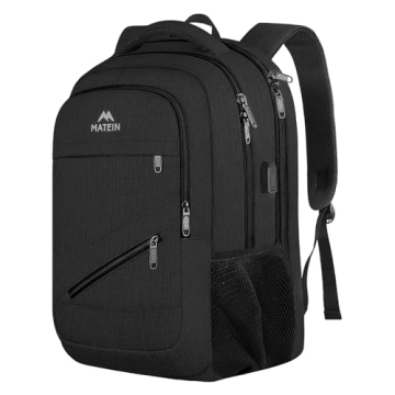 MATEIN School Laptop Backpack, 17 Inch TSA Friendly Travel Bag with USB Port