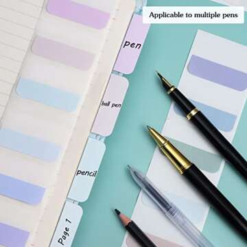 240 Pcs Sticky Index Tabs, Colored Book Sticky Tabs for Notebooks, Repositionable Page Tabs for Notebooks File Classification,12 Colors (1.8×1 Inch)