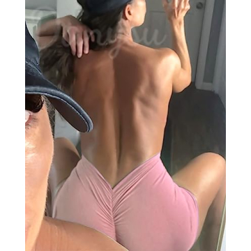 Danysu V Cut Booty Workout Shorts High Waisted for Women