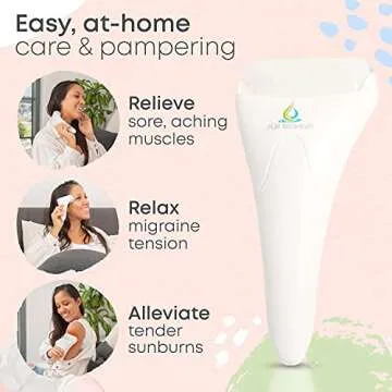 PUR Botanicals White Ice Roller for Face and Eyes Puffiness Relief - Frozen Cold Skinny Ice Roller Tools for Face Massage - Beauty Skin Care Products - Women Gifts - Reduce Pain Migraine and Wrinkles