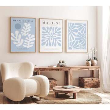 Henri Matisse 3-Piece Vintage Canvas Wall Art Set