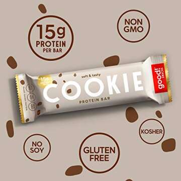 good! Snacks Vegan Cookie Dough Protein Bar | Gluten-Free, Plant Based, Low Sugar, Kosher, Soy Free,...