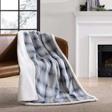Eddie Bauer Blanket - Super Soft Sherpa & Fleece Throw