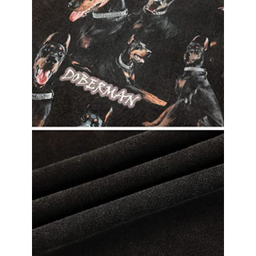 Stylish Aelfric Eden Oversized Doberman Graphic Tee