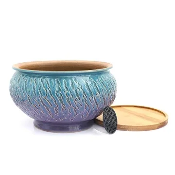 Unique Handmade Ceramic Succulent Pot with Drainage Tray