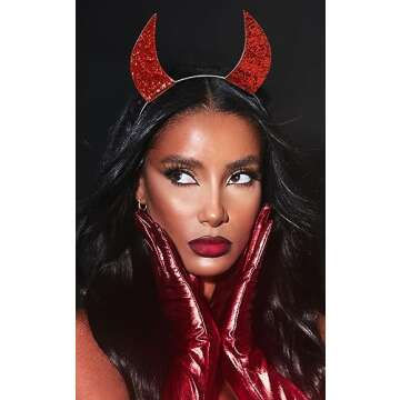 Vibrant Devil Horns Headband for Halloween Fun