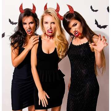 Vibrant Devil Horns Headband for Halloween Fun