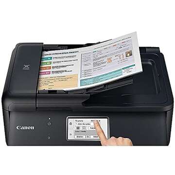 Canon TR8520 All-In-One Printer For Home Office |Wireless | Mobile Printing | Photo and Document Printing, AirPrint(R) and Google Cloud printing, Black
