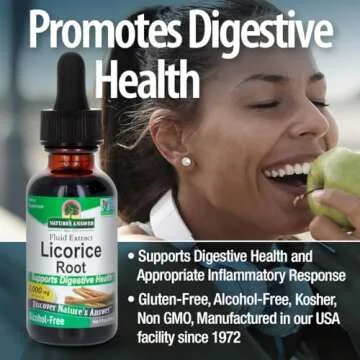 Nature's Answer Licorice Root | Herbal Supplement | Supports Digestive Health | Non-GMO & Kosher | Alcohol-Free, Gluten-Free & Vegan 1oz