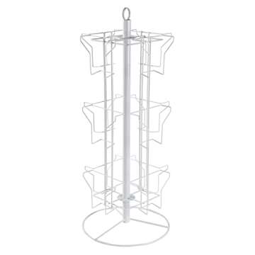 Stylish & Practical 12-Pocket Rotating Greeting Card Rack for Display