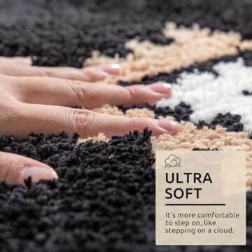 DEXDE Boho Bathroom Runner Rug - Non Slip & Soft