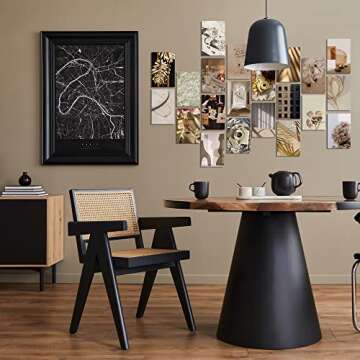 Beige Wall Collage Kit Aesthetic Pictures 50 Pcs 4x6 Inch VSCO Ins Bedroom Preppy Dorm Decor for Teen Girls Neutral Vintage Aesthetic Photos Posters Wall Collage Indie Wall Art Prints