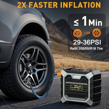 Tire Inflator Portable Air Compressor DC 12V Portable Air Compressor with Digital Pressure Gauge Air...