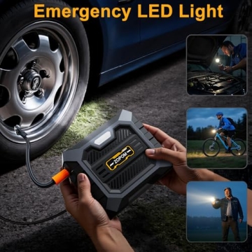 Tire Inflator Portable Air Compressor DC 12V Portable Air Compressor with Digital Pressure Gauge Air Pump for Car Tires Car Accessories Motor Bike