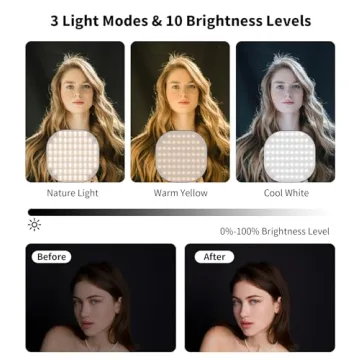 Gahenwo Vlogging Kit with 61" Tripod & LED Selfie Light