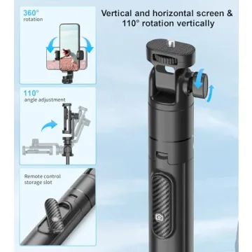 Gahenwo Vlogging Kit with 61" Tripod & LED Selfie Light