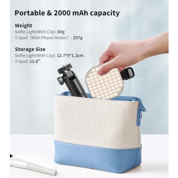 Gahenwo Vlogging Kit with 61" Tripod & LED Selfie Light