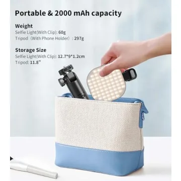 Gahenwo Vlogging Kit with 61" Tripod & LED Selfie Light