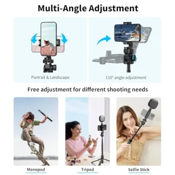 Gahenwo Vlogging Kit with 61" Tripod & LED Selfie Light