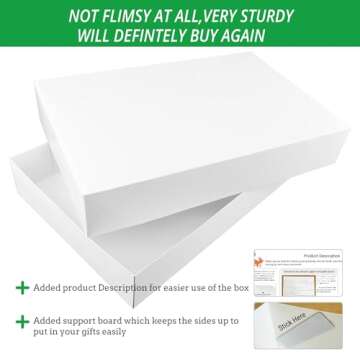 Versatile White Gift Wrap Boxes Bulk for Christmas Gifting